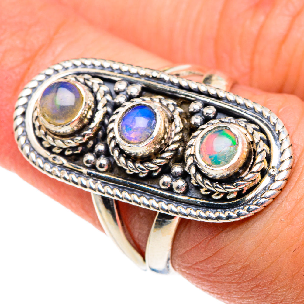 Ethiopian Opal Rings handcrafted by Ana Silver Co - RING91934