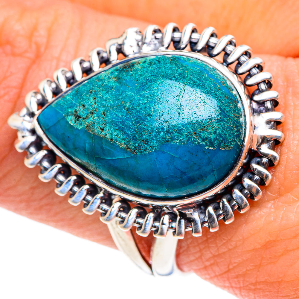 Chrysocolla Rings handcrafted by Ana Silver Co - RING91935