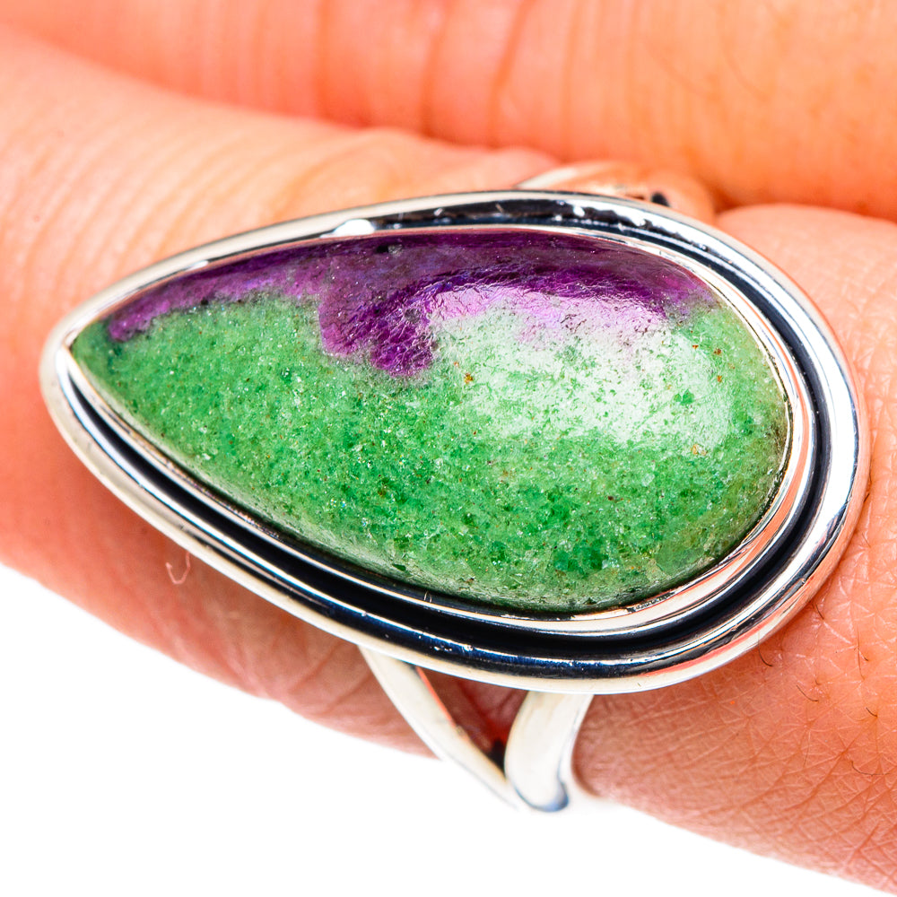 Ruby Zoisite Rings handcrafted by Ana Silver Co - RING91944