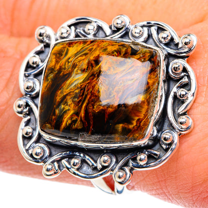 Golden Pietersite Rings handcrafted by Ana Silver Co - RING91946