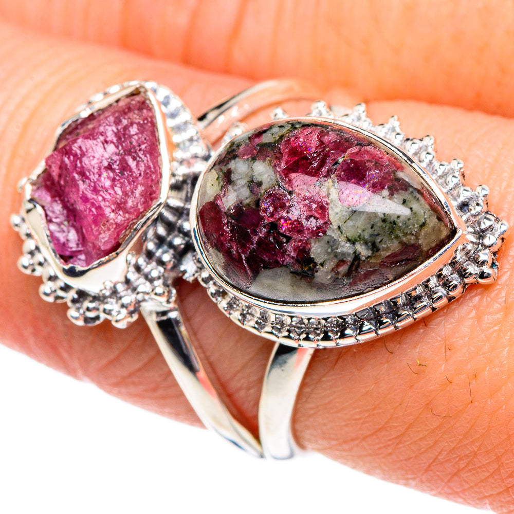 Russian Eudialyte Rings handcrafted by Ana Silver Co - RING91955