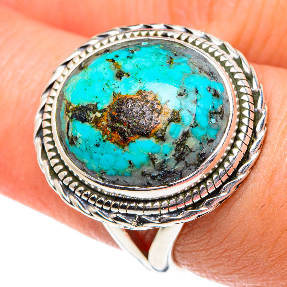 Tibetan Turquoise Rings handcrafted by Ana Silver Co - RING91961