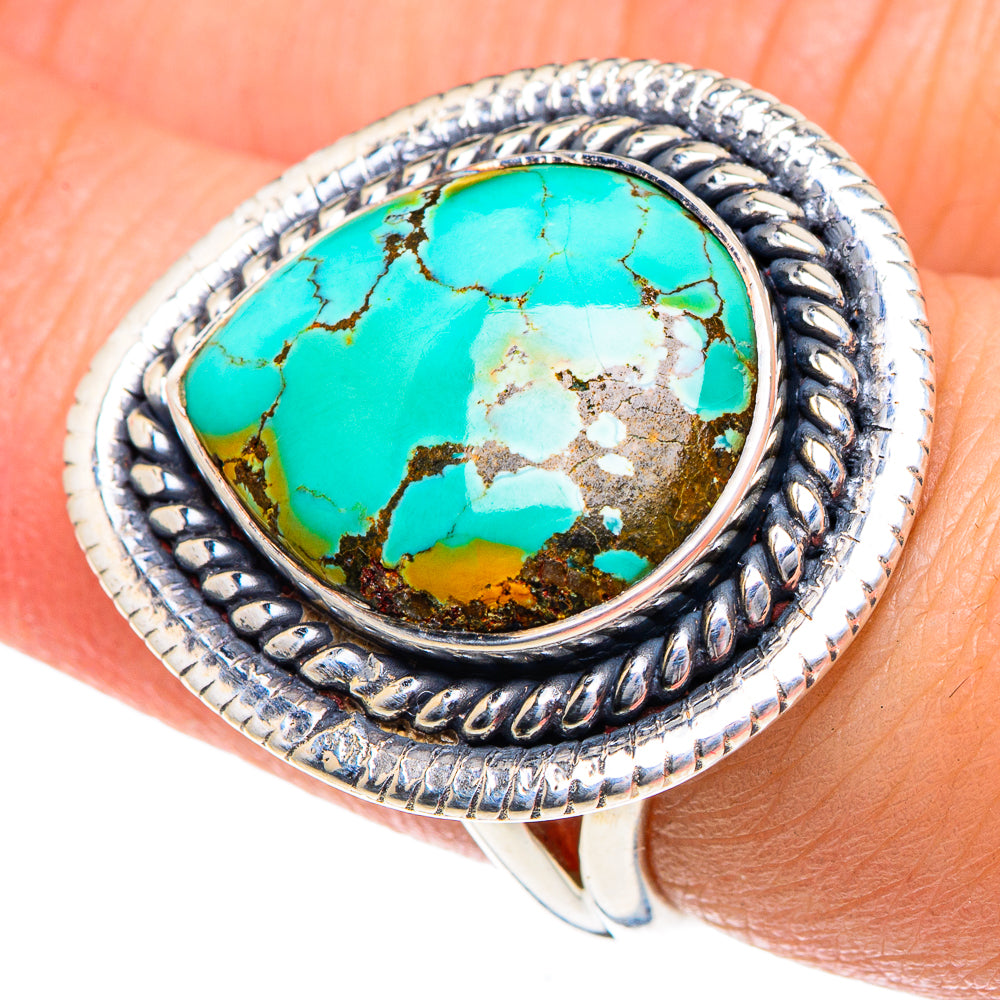 Tibetan Turquoise Rings handcrafted by Ana Silver Co - RING91962