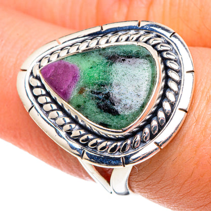 Ruby Zoisite Rings handcrafted by Ana Silver Co - RING91965