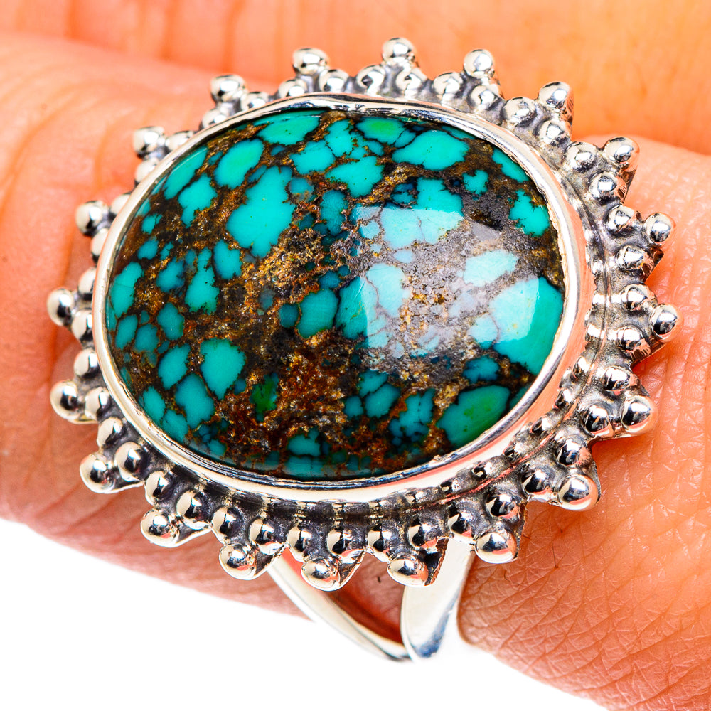 Tibetan Turquoise Rings handcrafted by Ana Silver Co - RING91976