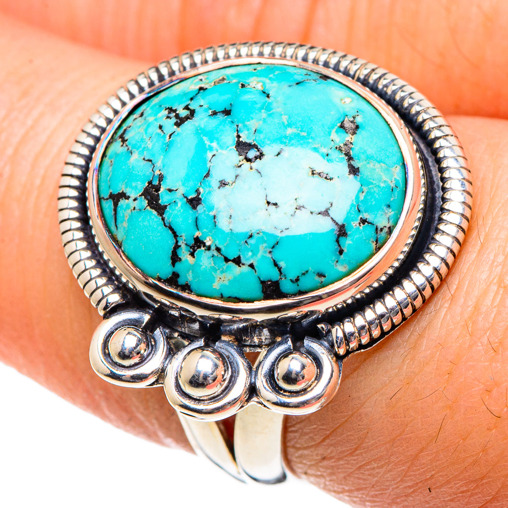 Tibetan Turquoise Rings handcrafted by Ana Silver Co - RING91977