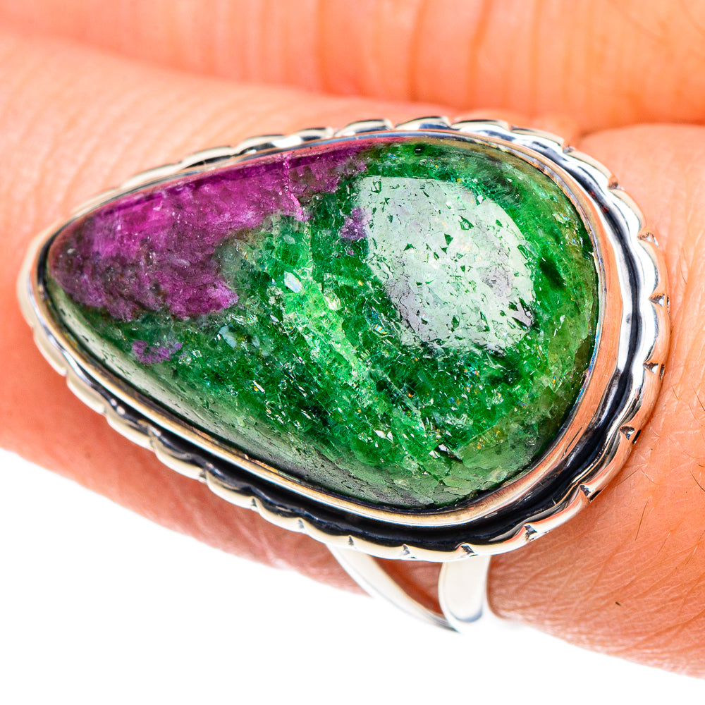 Ruby Zoisite Rings handcrafted by Ana Silver Co - RING91981