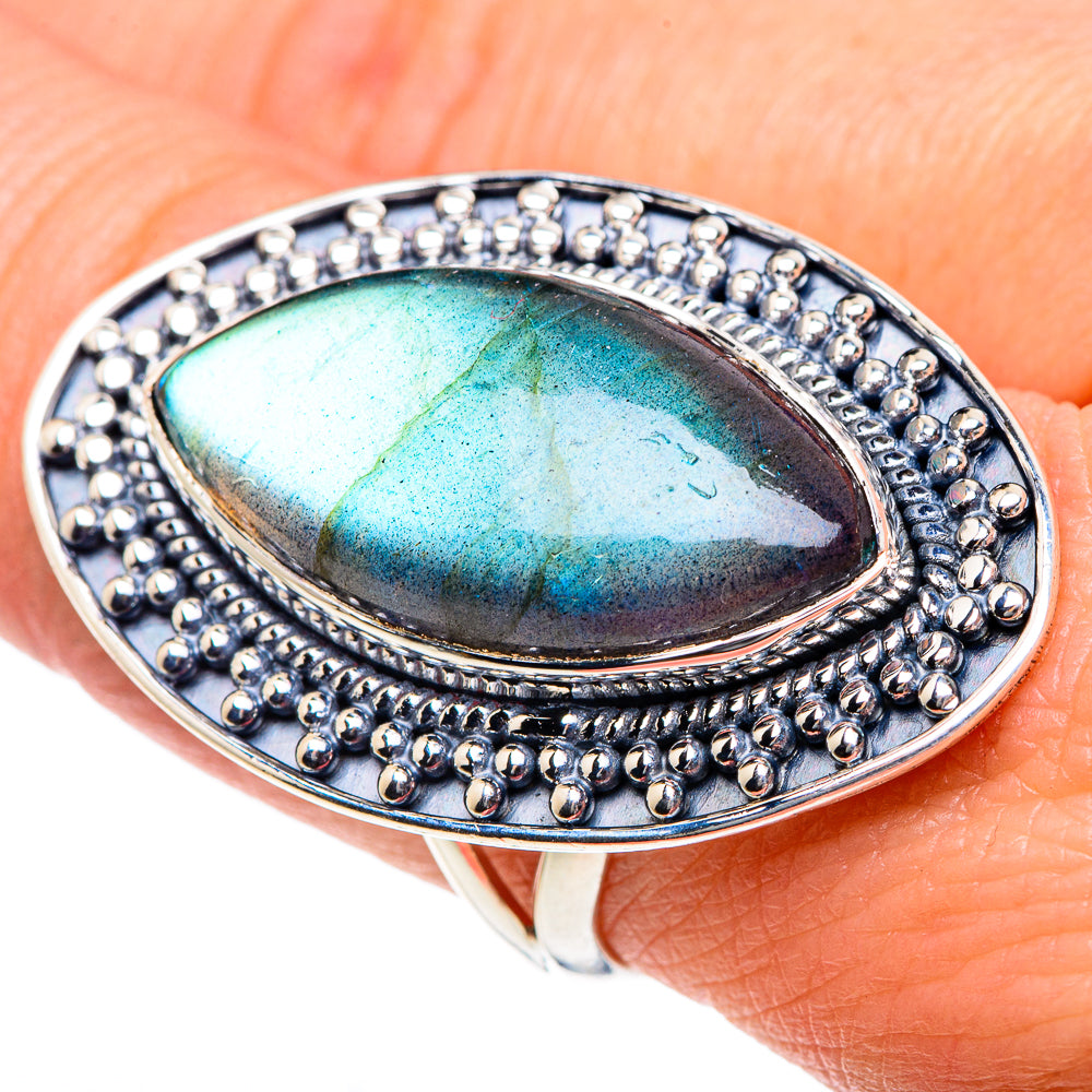 Labradorite Rings handcrafted by Ana Silver Co - RING92008