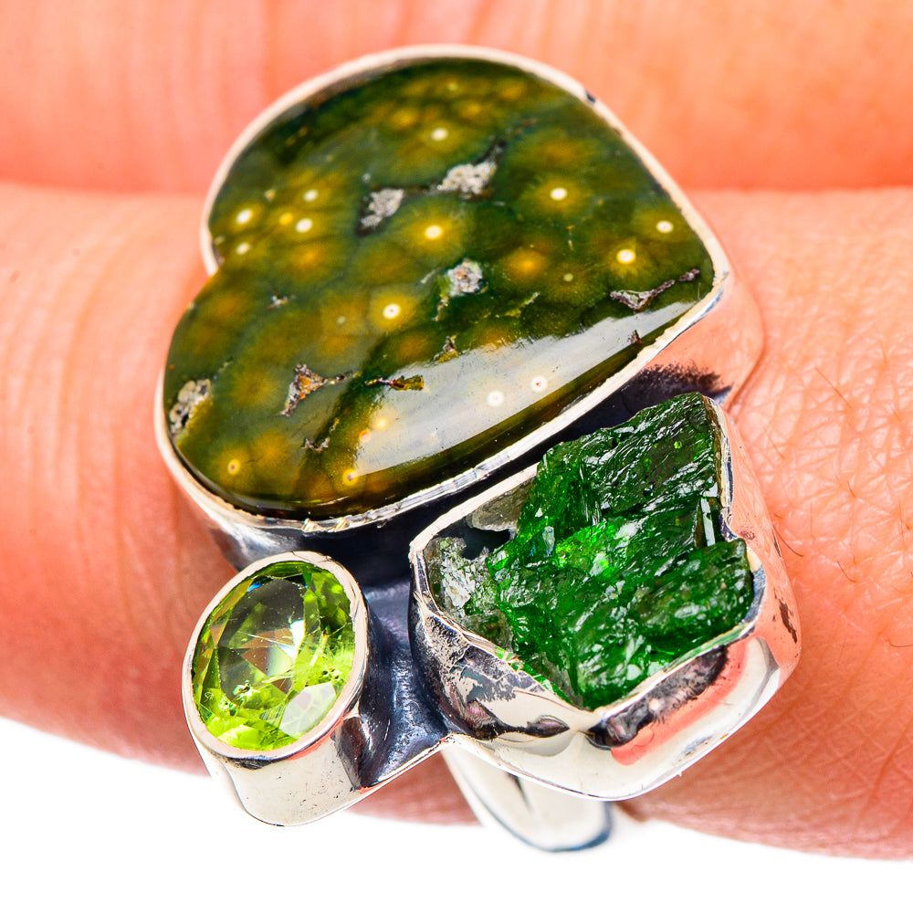 Ocean Jasper Rings handcrafted by Ana Silver Co - RING92015