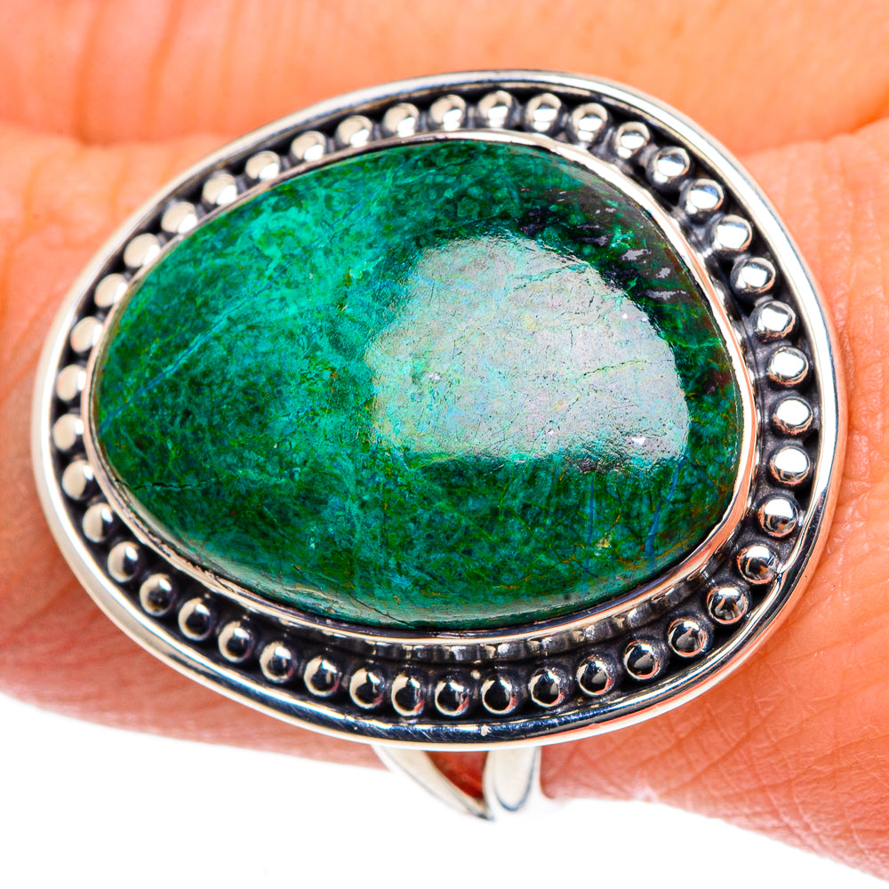 Chrysocolla Rings handcrafted by Ana Silver Co - RING92017
