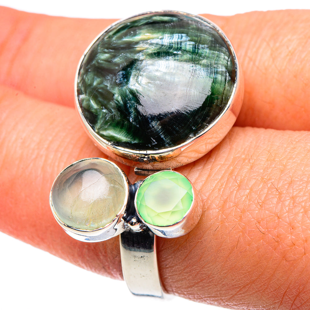 Seraphinite Rings handcrafted by Ana Silver Co - RING92019