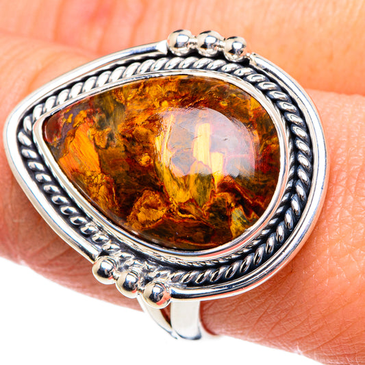 Golden Pietersite Rings handcrafted by Ana Silver Co - RING92021