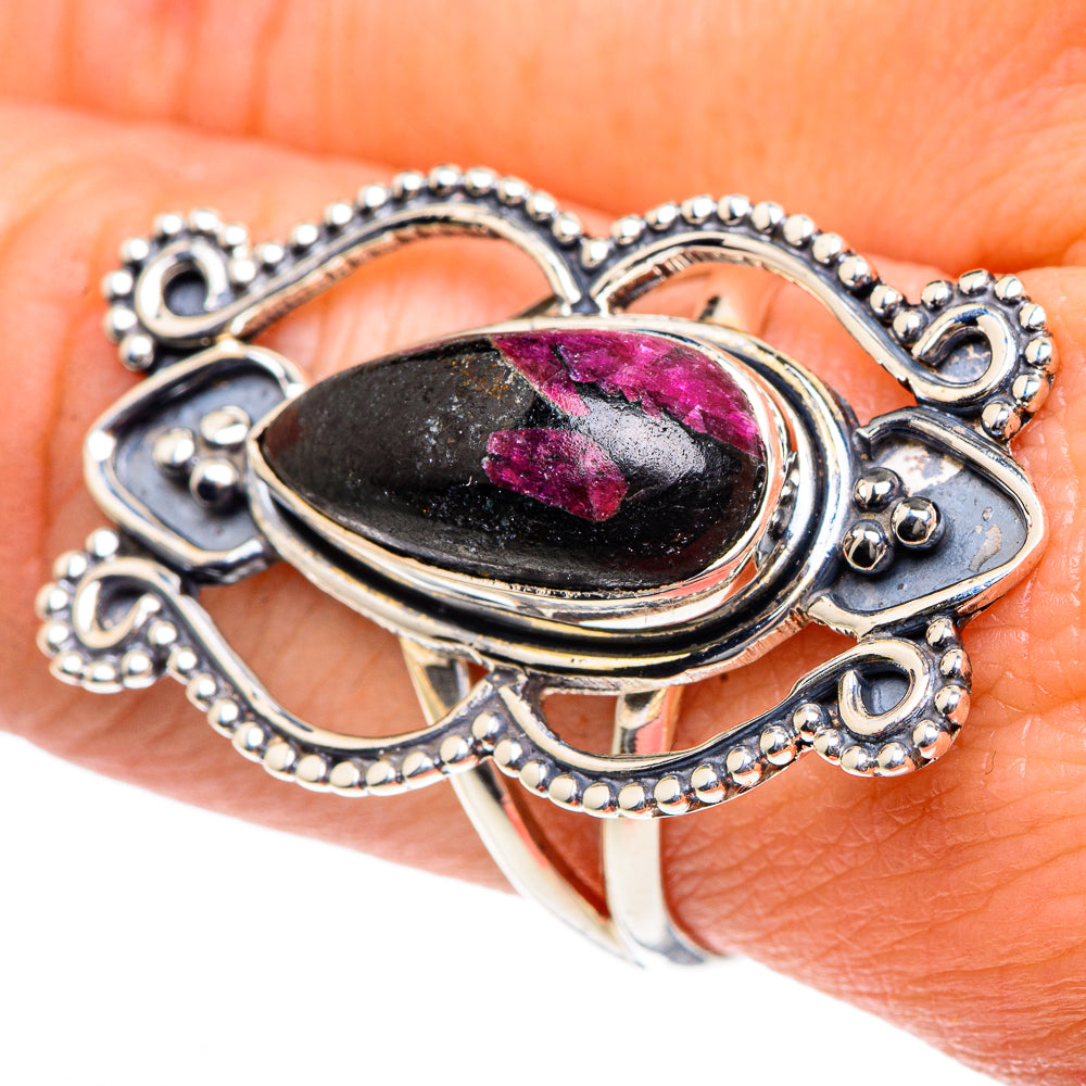 Russian Eudialyte Rings handcrafted by Ana Silver Co - RING92026