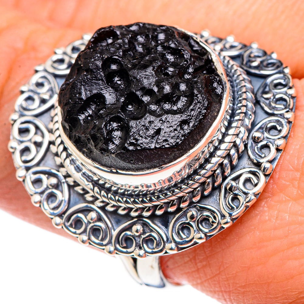 Tektite Rings handcrafted by Ana Silver Co - RING92034