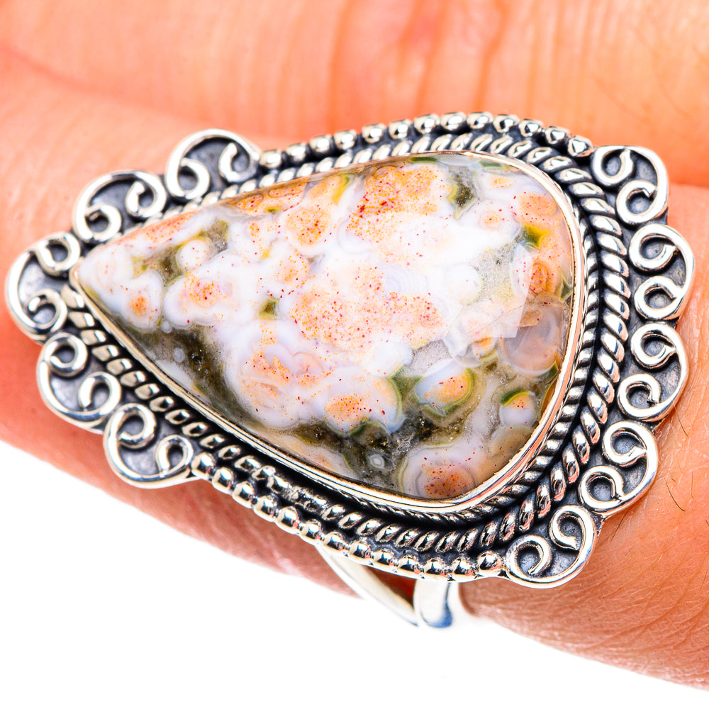 Ocean Jasper Rings handcrafted by Ana Silver Co - RING92040