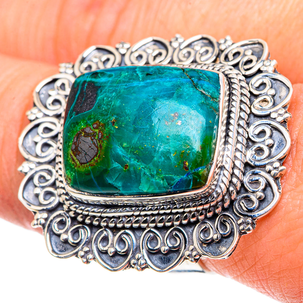 Chrysocolla Rings handcrafted by Ana Silver Co - RING92042