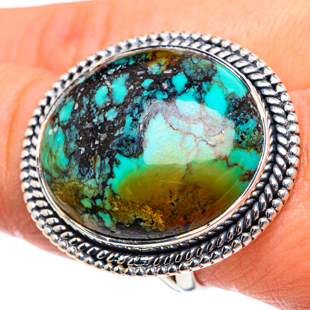 Tibetan Turquoise Rings handcrafted by Ana Silver Co - RING92044
