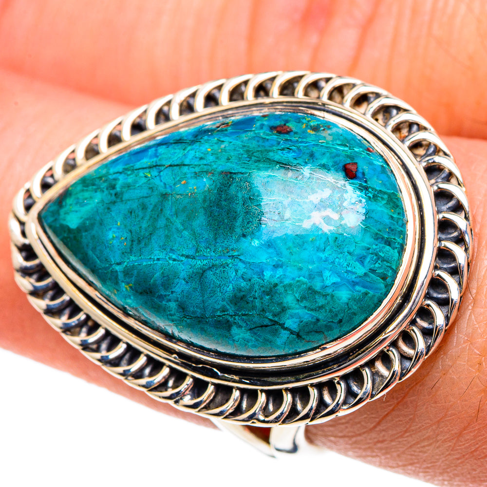Chrysocolla Rings handcrafted by Ana Silver Co - RING92047