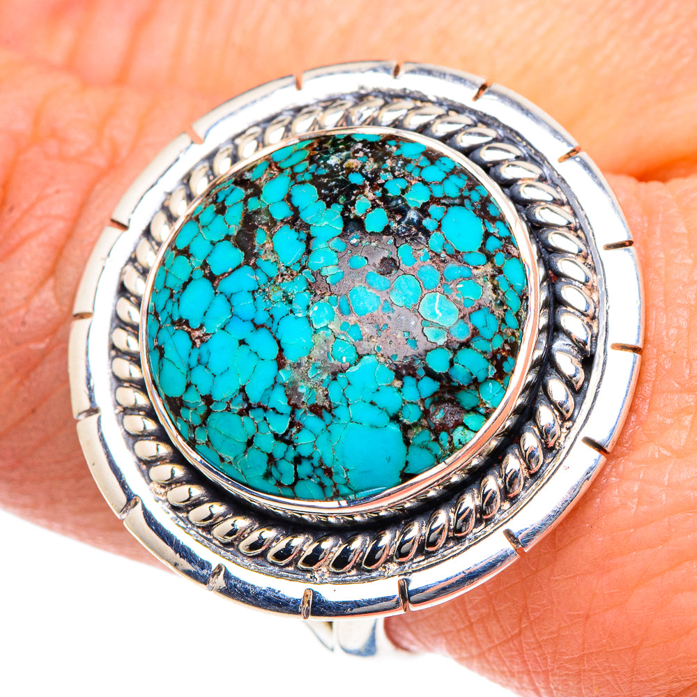 Tibetan Turquoise Rings handcrafted by Ana Silver Co - RING92052