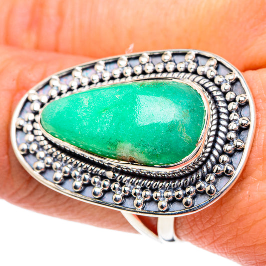 Chrysoprase Rings handcrafted by Ana Silver Co - RING92054
