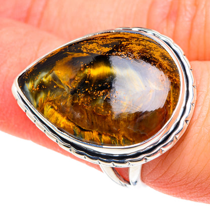 Golden Pietersite Rings handcrafted by Ana Silver Co - RING92058