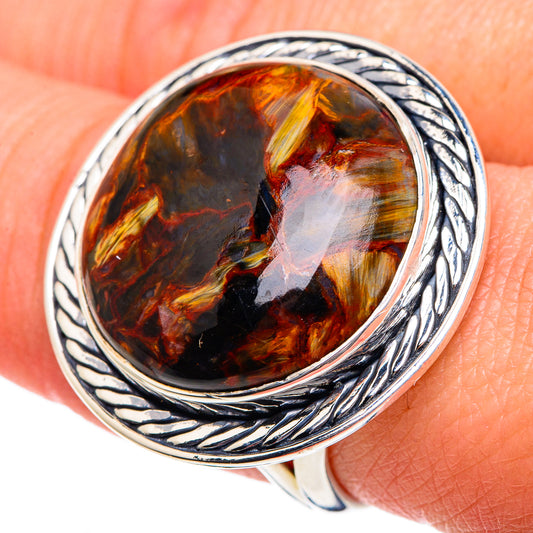 Golden Pietersite Rings handcrafted by Ana Silver Co - RING92059