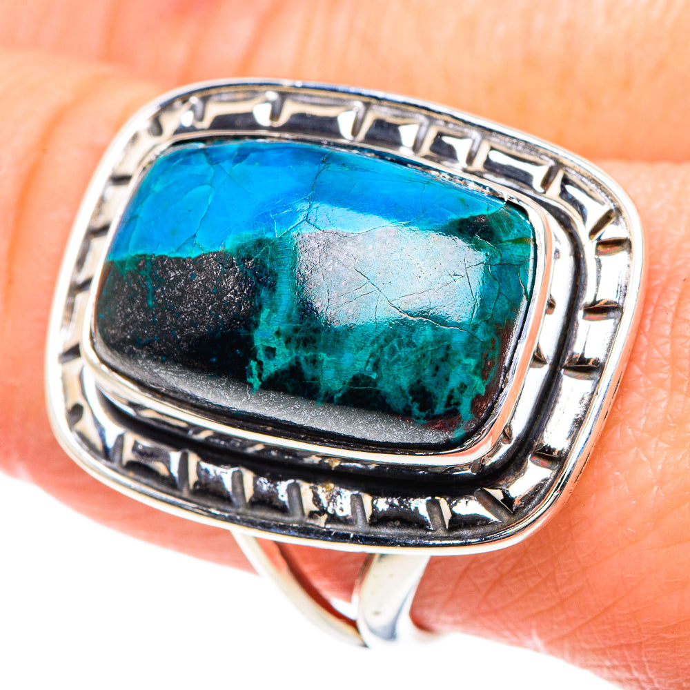 Chrysocolla Rings handcrafted by Ana Silver Co - RING92074