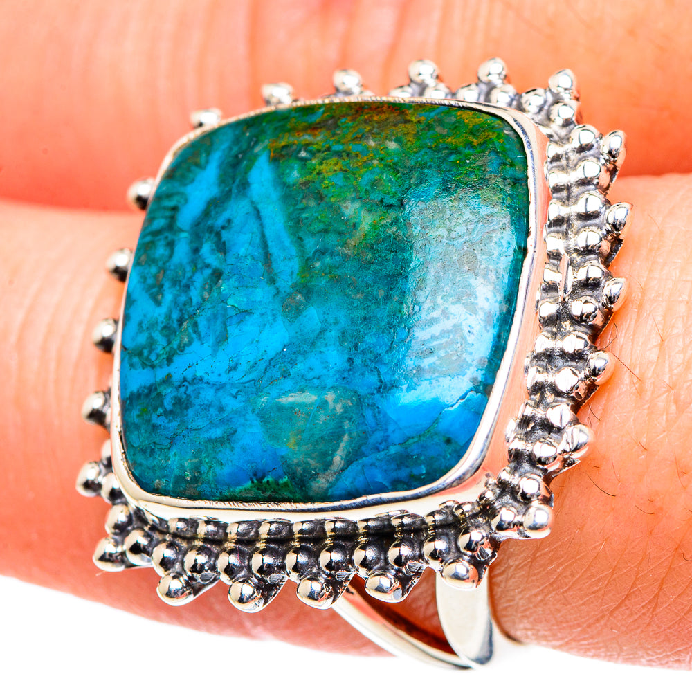 Chrysocolla Rings handcrafted by Ana Silver Co - RING92078