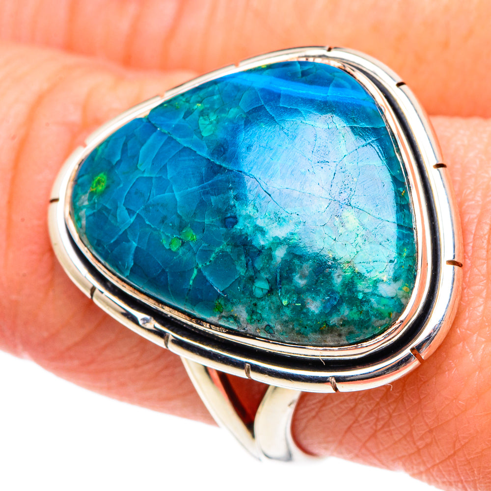 Chrysocolla Rings handcrafted by Ana Silver Co - RING92080
