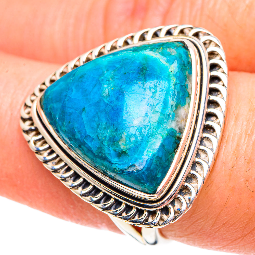 Chrysocolla Rings handcrafted by Ana Silver Co - RING92083