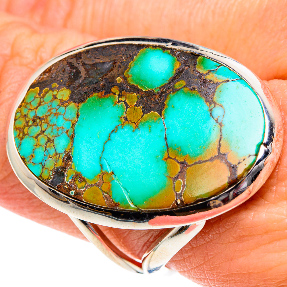 Tibetan Turquoise Rings handcrafted by Ana Silver Co - RING92084