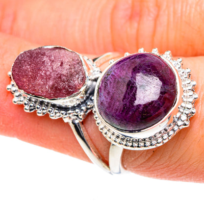 Ruby Fuchsite Rings handcrafted by Ana Silver Co - RING92090