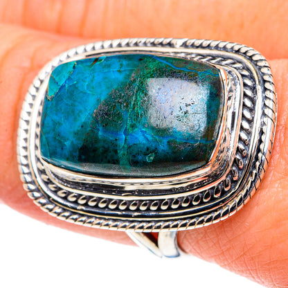 Chrysocolla Rings handcrafted by Ana Silver Co - RING92095