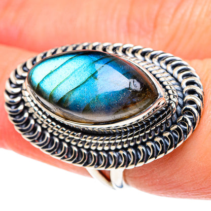 Labradorite Rings handcrafted by Ana Silver Co - RING92099