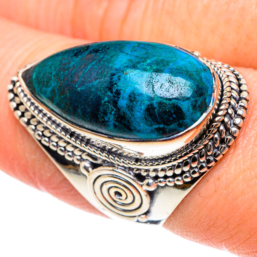 Chrysocolla Rings handcrafted by Ana Silver Co - RING92102