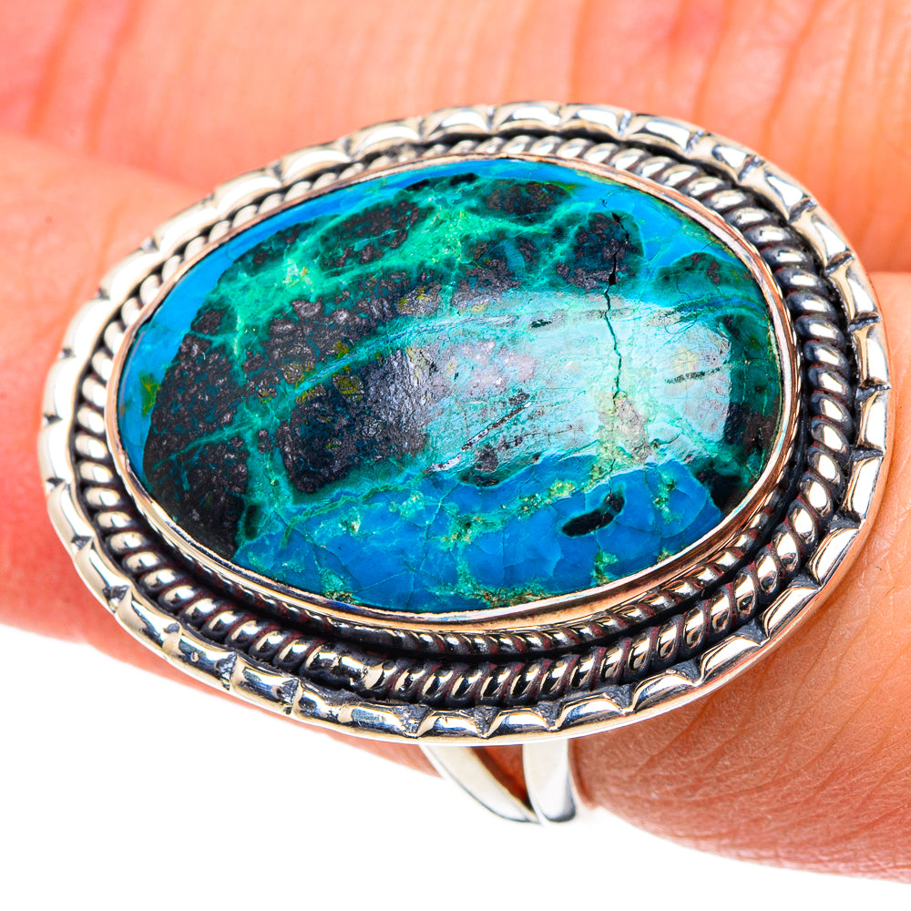 Chrysocolla Rings handcrafted by Ana Silver Co - RING92113