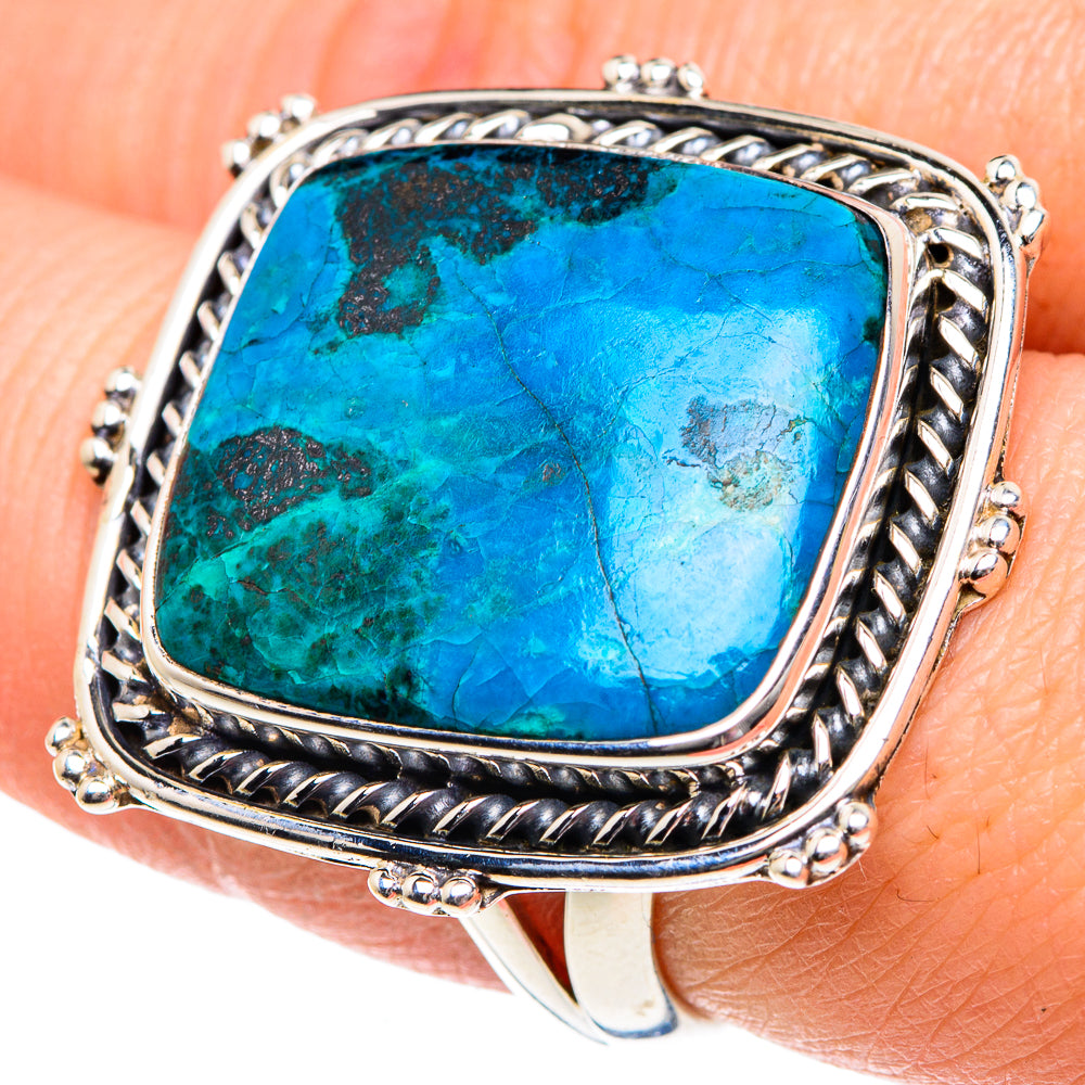 Chrysocolla Rings handcrafted by Ana Silver Co - RING92118