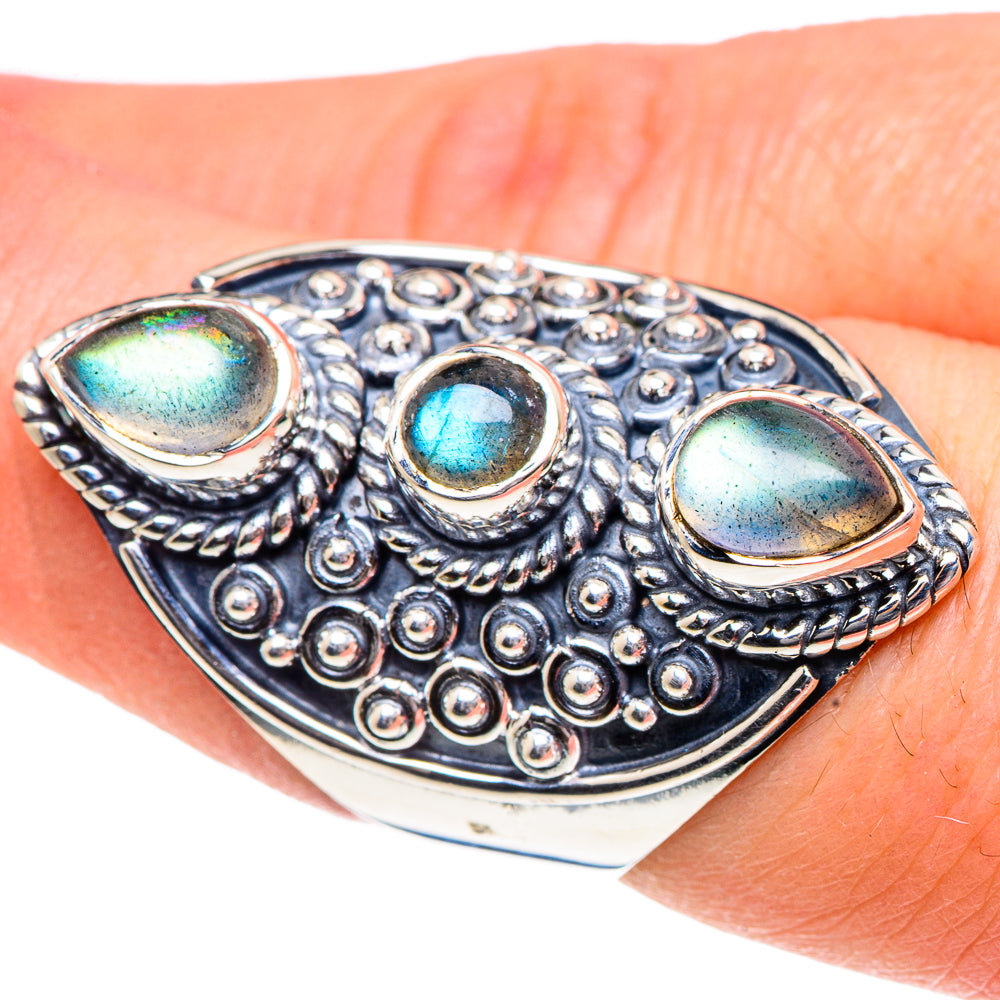 Labradorite Rings handcrafted by Ana Silver Co - RING92120