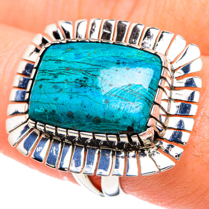 Chrysocolla Rings handcrafted by Ana Silver Co - RING92124