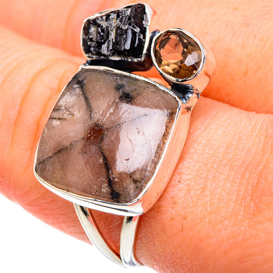 Chiastolite Rings handcrafted by Ana Silver Co - RING92129