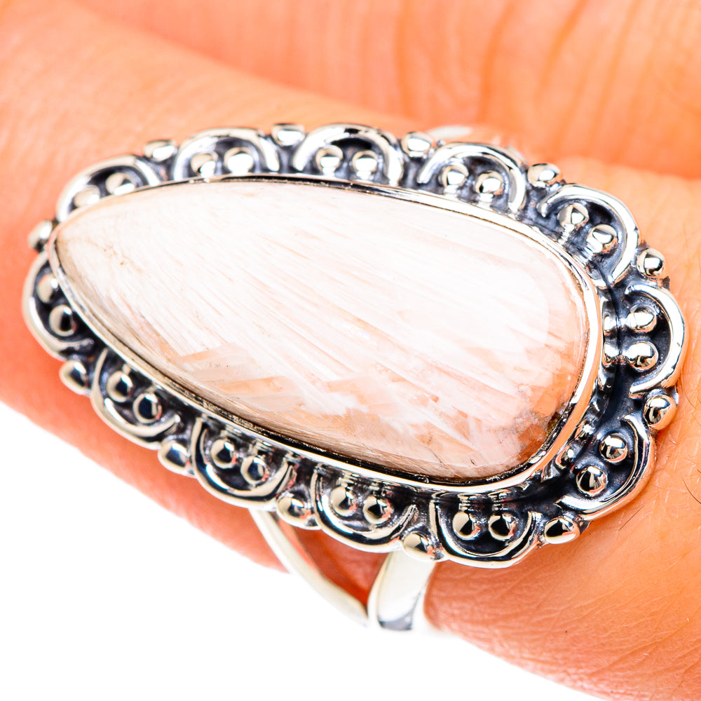 Scolecite Rings handcrafted by Ana Silver Co - RING92132
