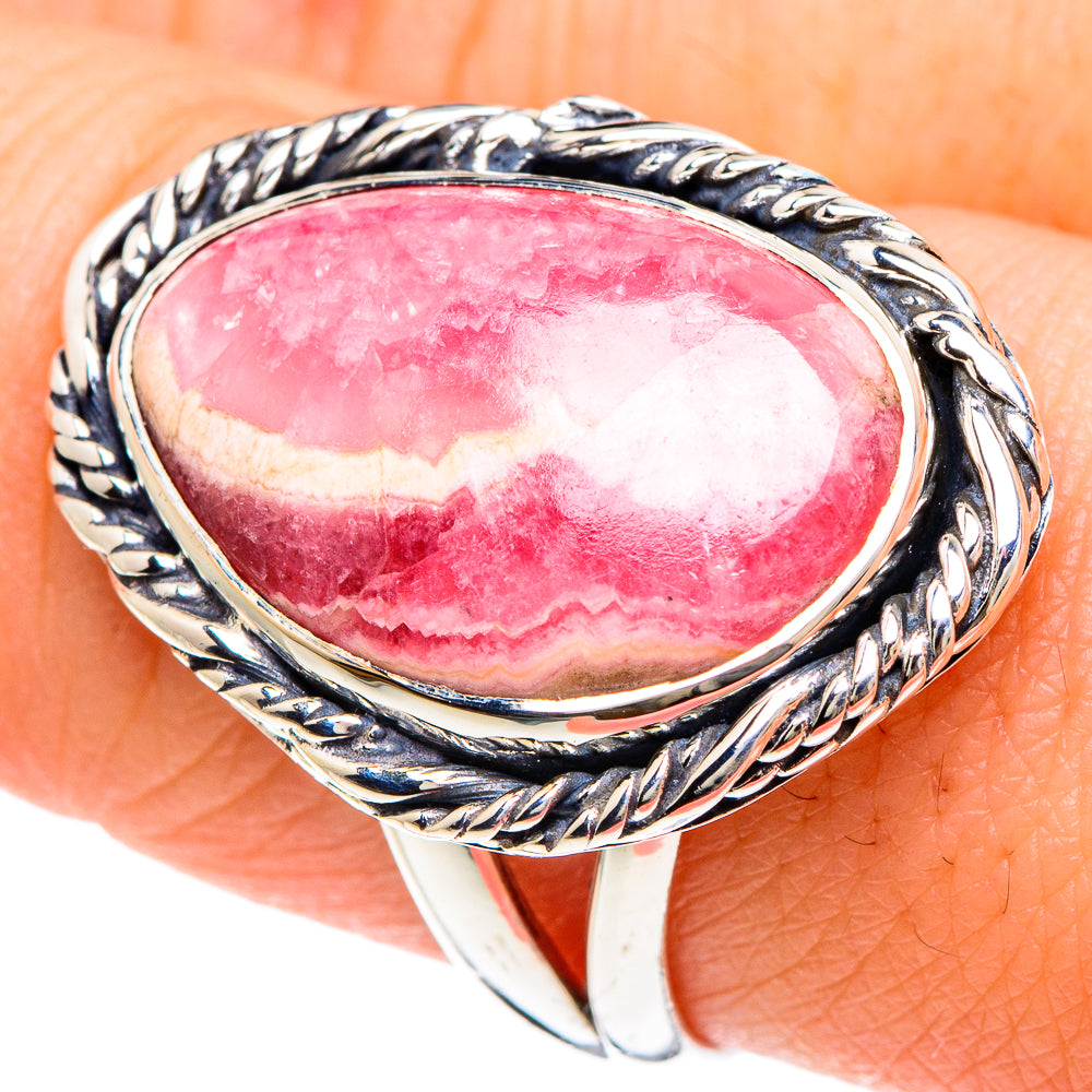 Rhodochrosite Rings handcrafted by Ana Silver Co - RING92133