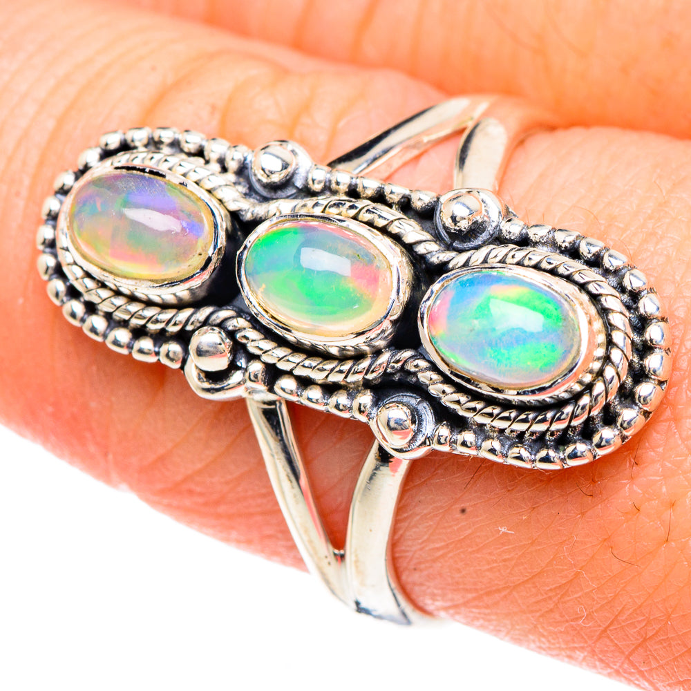Ethiopian Opal Rings handcrafted by Ana Silver Co - RING92147