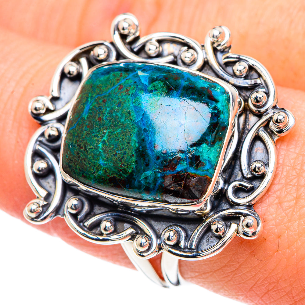 Chrysocolla Rings handcrafted by Ana Silver Co - RING92151