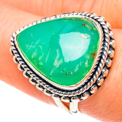 Chrysoprase Rings handcrafted by Ana Silver Co - RING92154