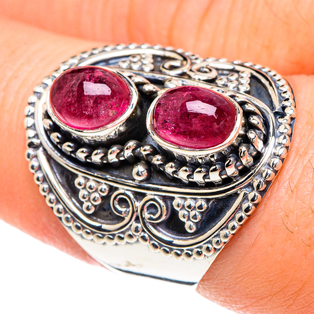 Pink Tourmaline Rings handcrafted by Ana Silver Co - RING92159