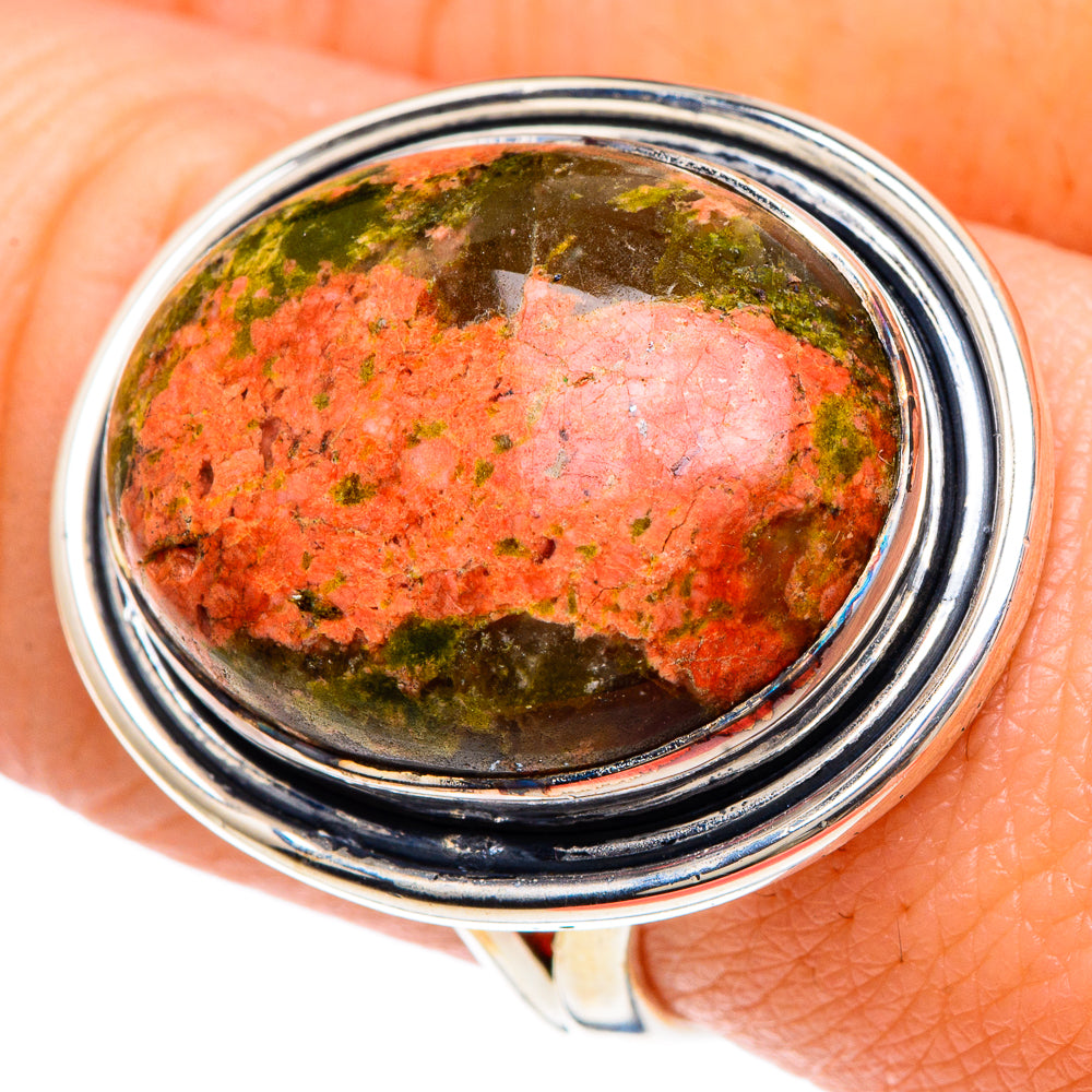 Unakite Rings handcrafted by Ana Silver Co - RING92170