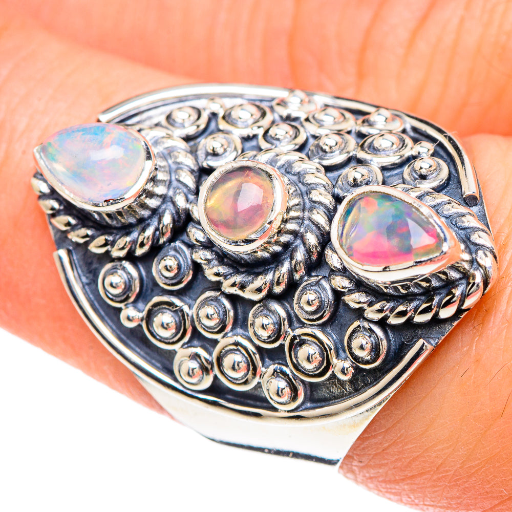 Ethiopian Opal Rings handcrafted by Ana Silver Co - RING92172