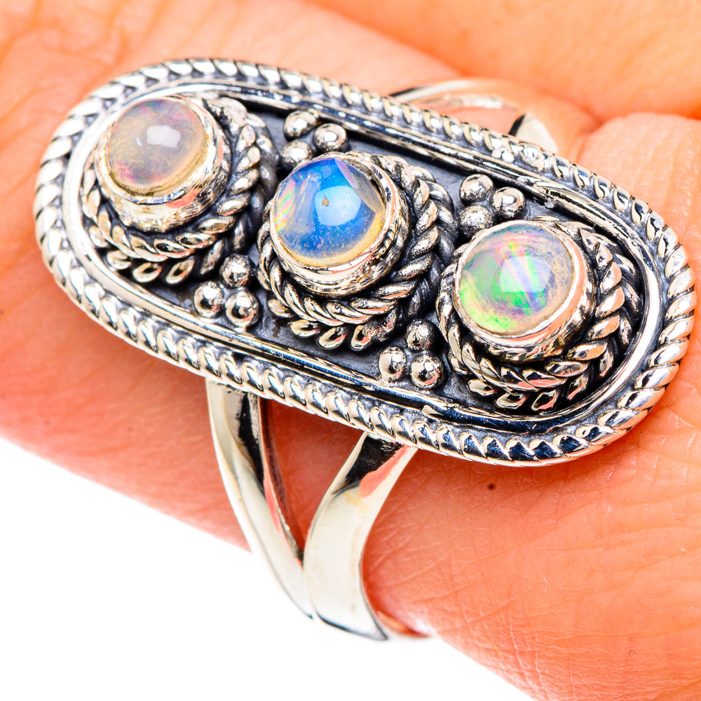 Ethiopian Opal Rings handcrafted by Ana Silver Co - RING92173
