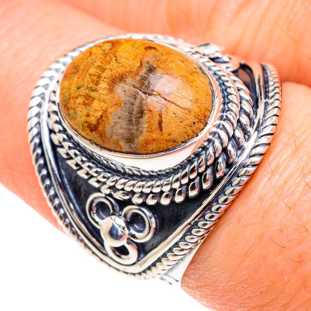 Petrified Wood Rings handcrafted by Ana Silver Co - RING92181